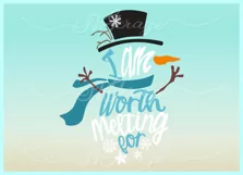 I am Worth Melting For Snowman SVG DXF EPS PNG files Product Image 3