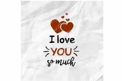 I Love You Svg, Valentine Day Svg, Love Svg, Hearts svg Product Image 1