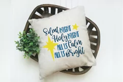 Silent Night Holy Night SVG Cut File - Christmas SVG File Product Image 2