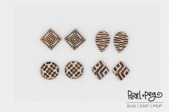 Boho 4 Pair Studs Laser Engrave Earring Download Product Image 1