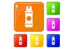 Tube of cream or gel icons set vector color Product Image 1