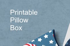 Printable Blue Pillow Box for Small Labor's Day Favors Product Image 4