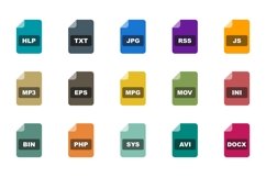 Set Of File Format Icons Product Image 1