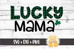 Lucky Mama - Buffalo Plaid - St Patrick's Day SVG PNG DXF Product Image 2