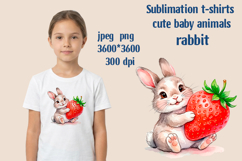 Sublimation kids t-shirts rabbit Product Image 1