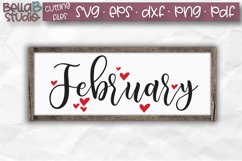 February SVG File, Valentine's Day Cut file Product Image 1