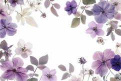 Watercolor Flowers Digital Paper, Floral Background Mockup Product Image 1