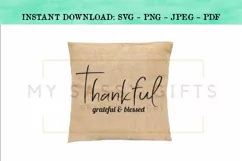 Thankful With Cross Thanksgiving Christmas SVG Design Product Image 3