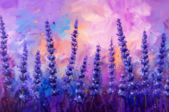Lavenders Acrylic Painting Flower Background Wallpaper Product Image 1