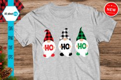 Buffalo Plaid Gnomes Svg, Christmas Gnome ho ho ho Svg Product Image 1