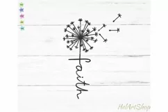 Faith Cross svg, Dandelion svg, Christian svg Product Image 1
