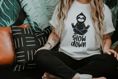 Sloth yoga svg Tumbler svg design Sloth quotes svg Slow down Product Image 4