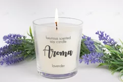 Candle 'Lavender' Mock-up, PSD & JPG Product Image 1