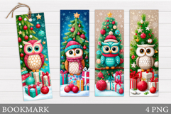Christmas Owl Bookmark. Christmas Bookmark Sublimation Product Image 1