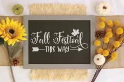 Fall Festival SVG Cut File - Fall Farmhouse SVG PNG DXF EPS Product Image 2