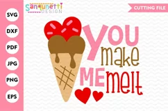 You make me melt | Valentine Ice Cream SVG Product Image 1