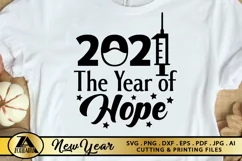 New Years SVG 2021 New Year SVG Year of Hope SVG Cut File Product Image 4