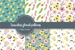 Seamless patterns with flowers. Product Image 1