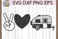 Peace Love Camping SVG DXF PNG EPS Cutting Files Product Image 3