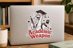Academic Weapon SVG, Funny Back to School Goose PNG Design Product Image 4