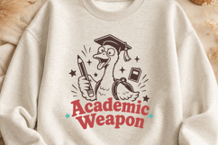 Academic Weapon SVG, Funny Back to School Goose PNG Design Product Image 2