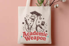 Academic Weapon SVG, Funny Back to School Goose PNG Design Product Image 3