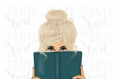 Book Lover Png |Bookish Blonde Woman Product Image 3
