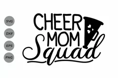 Cheer Mom Squad Svg, Cheer Mom Svg, Cheer Svg, Mom Squad Svg Product Image 1