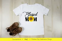 Blessed Mom PNG, Mothers Day Sublimation Design, Sunflower Product Image 2