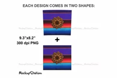 Serape Sunflower 20oz Skinny Tumbler Design Sublimation PNG Product Image 2