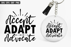 Accept adapt advocate SVG - Keychain Design Product Image 1