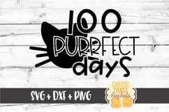 100 Purrfect Days - Cat 100th Day of School SVG File Product Image 2