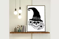 Floral Skull Svg Skull Flower Svg Halloween Svg Skull Svg Product Image 3