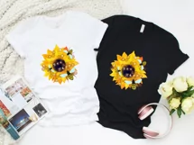 Bee Happy Sunflower Print | Watercolor Sunflower | Honey Bee Product Image 3