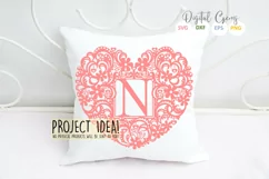 Letter N paper cut design. SVG / DXF / EPS / PNG files Product Image 3