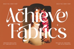 Achieve Fabrics - Bold Tall Serif Font Product Image 1