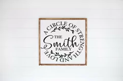 Customizable Family Sign SVG - A Circle Of Strength And Love Product Image 2