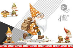 Acorn Gnome Delivery Clipart Product Image 1