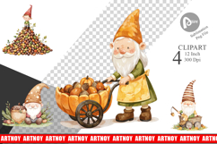 Acorn Gnome Delivery Clipart Product Image 1