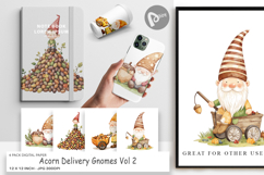 Digital Paper Acorn Gnome Delivery Product Image 1