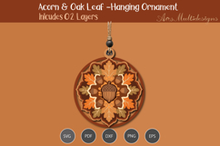 Acorn &amp; Oak Leaf Ornament svg Product Image 3