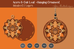 Acorn &amp; Oak Leaf Ornament svg Product Image 1