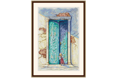 Angel Near Door Porch Cross Stitch PDF Product Image 1