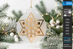Acrylic Christmas Ornament Laser Cut | Christmas Tree Décor Product Image 1