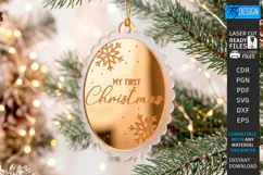 Acrylic Christmas Ornament Laser Cut | Christmas Tree Décor Product Image 1