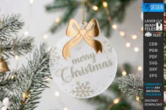 Acrylic Christmas Ornament Laser Cut | Christmas Tree Décor Product Image 1