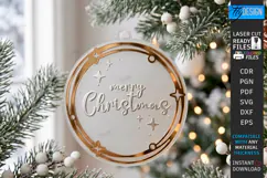 Acrylic Christmas Ornament Laser Cut | Christmas Tree Décor Product Image 1