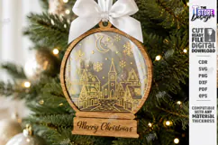 3D Wooden and Acrylic Christmas Tree Ornament Laser Cut |CNC Product Image 1