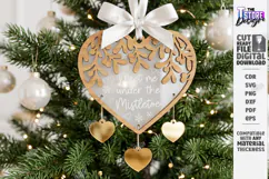 3D Wooden and Acrylic Christmas Tree Ornament Laser Cut |CNC Product Image 1