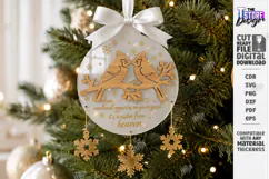 3D Wooden and Acrylic Christmas Tree Ornament Laser Cut |CNC Product Image 1